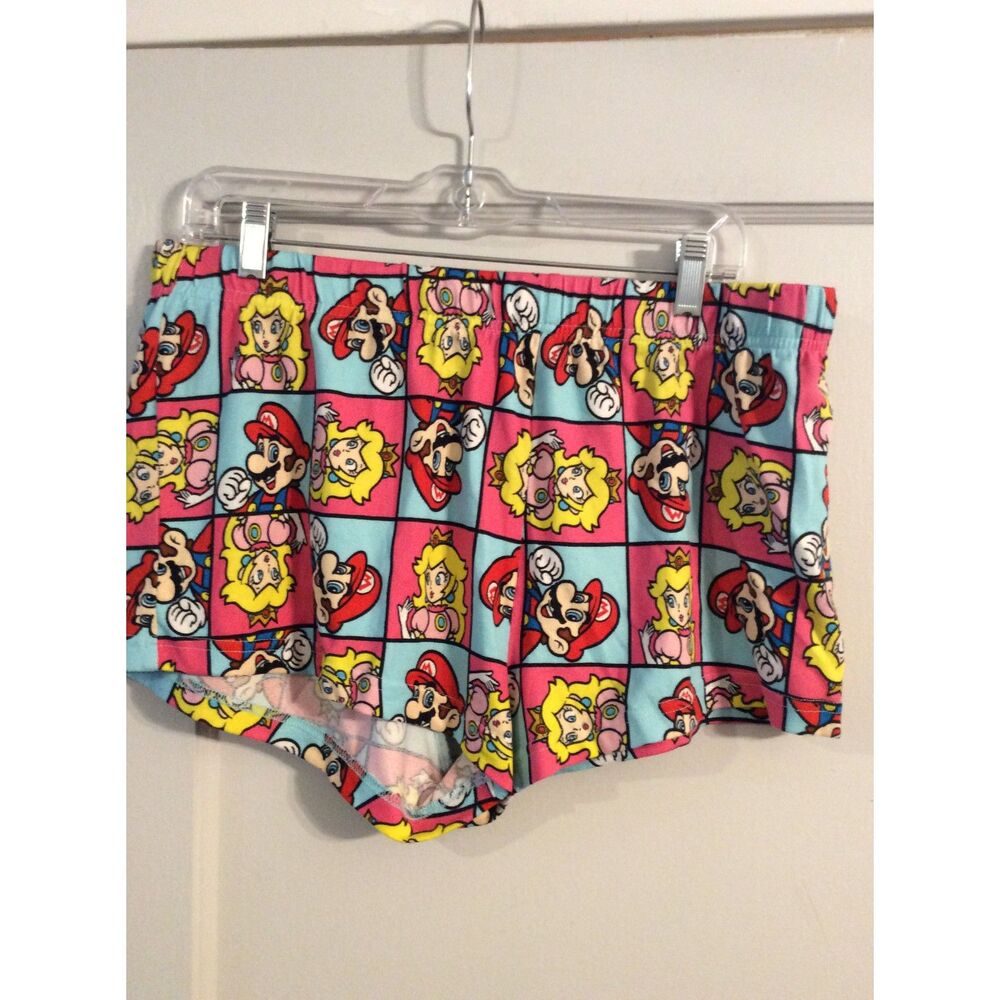 Lot of 4 Large Shorts Pajama bottoms leisure Disney Super Mario Women's